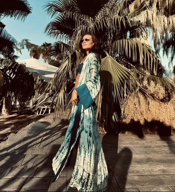 Customer wearing TAO KIMONO
